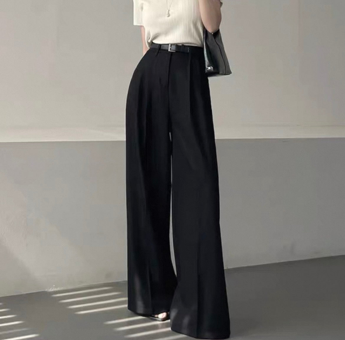 Wide-Leg Stoffhose
