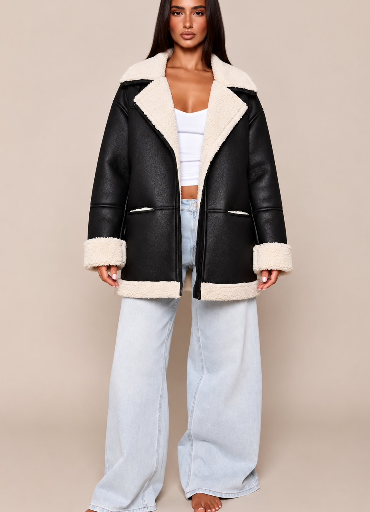 Herbst Jacke mit Teddyfleece
