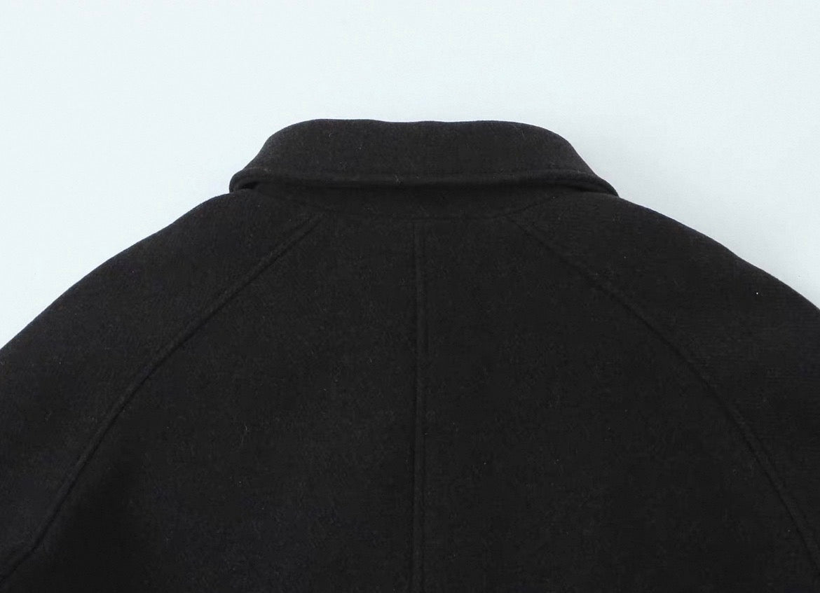 Cropped Jacke mit Kragen
