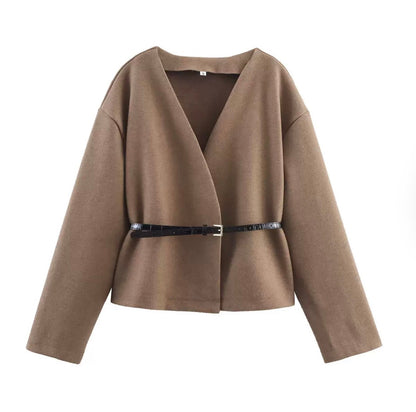Leichte Jacke mit Gürtel