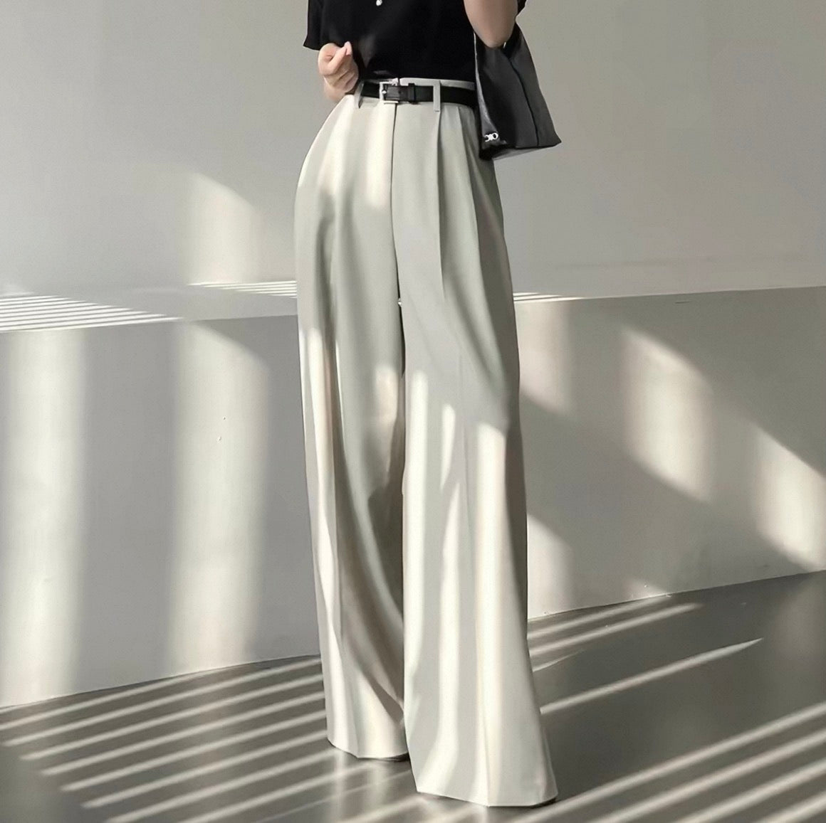 Wide-Leg Stoffhose
