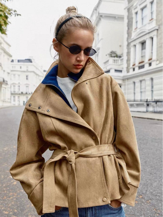 Lässige Suede Jacke
