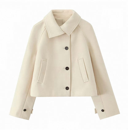 Cropped Jacke mit Kragen