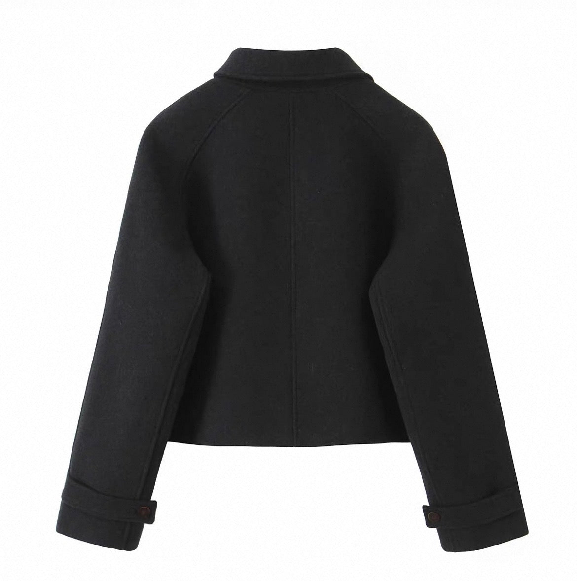 Cropped Jacke mit Kragen
