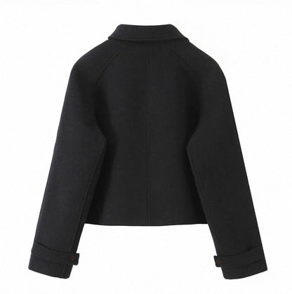 Cropped Jacke mit Kragen