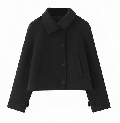 Cropped Jacke mit Kragen
