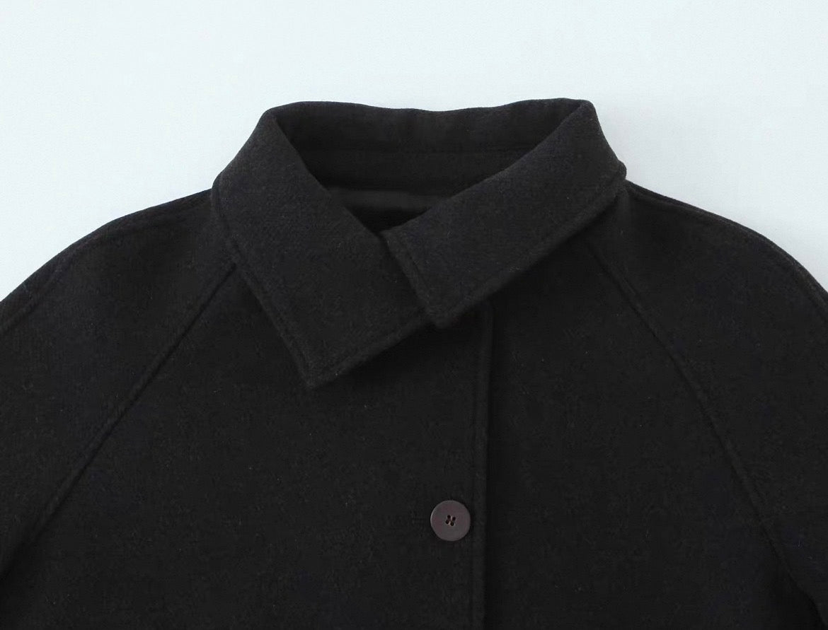 Cropped Jacke mit Kragen