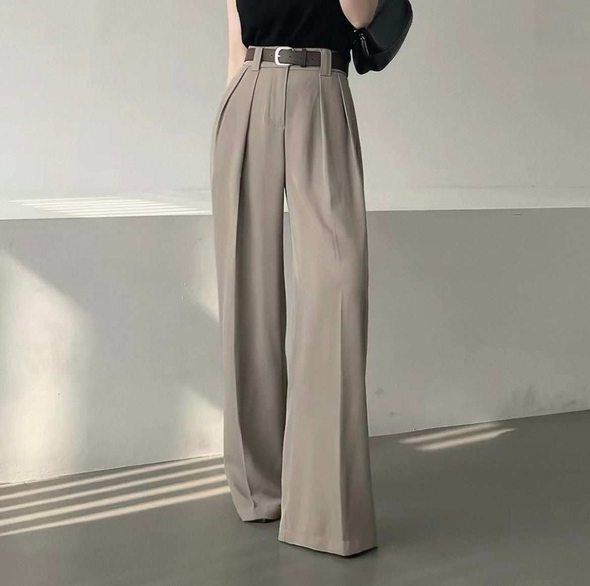 Wide-Leg Stoffhose