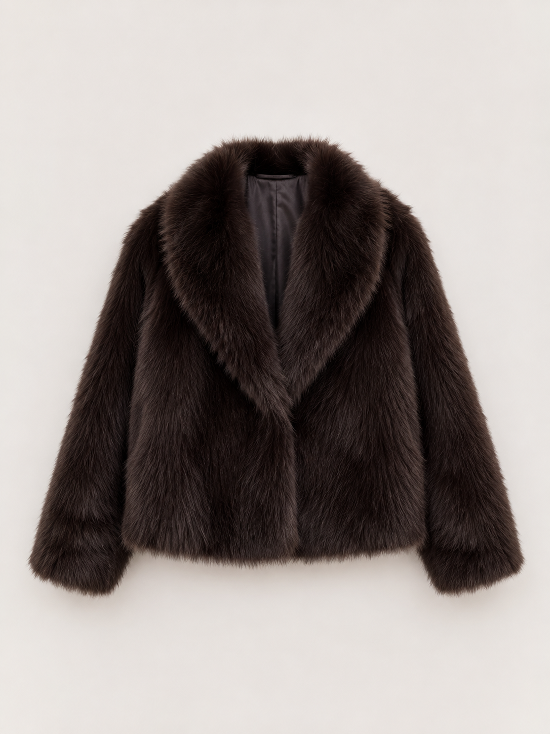 Braune Faux Fur Jacke