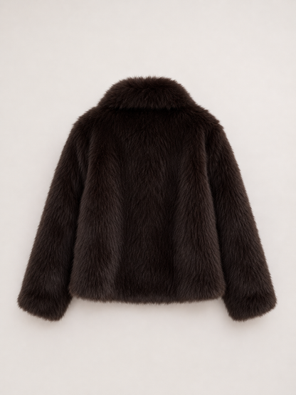 Braune Faux Fur Jacke