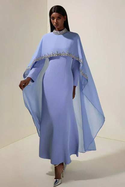 Elegante Abaya aus Satin mit Verzierung