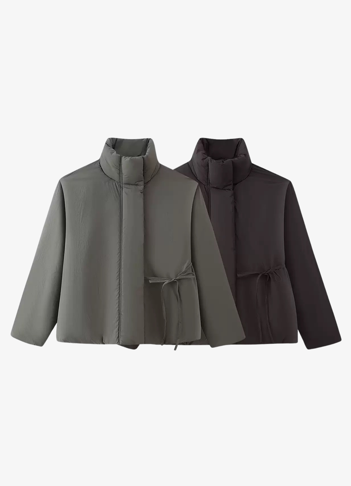Wrap Puffer Jacke