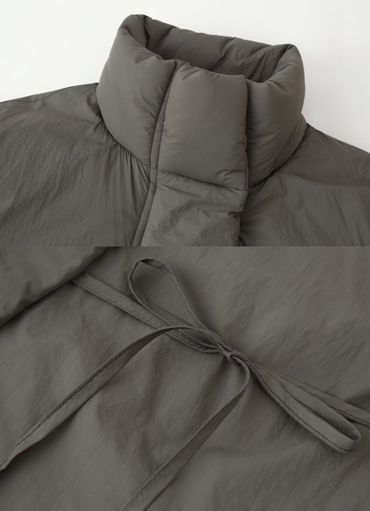 Wrap Puffer Jacke